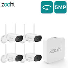 Zoohi 1920P панорамирование и наклон камеры безопасности набор 5MP беспроводной мини NVR комплект наружная звуковая запись камера Система видеонаблюдения Видео система 2024 - купить недорого