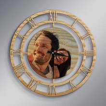 Reloj de pared de madera con imagen personalizada, Número Romano, modelo A1 2024 - compra barato