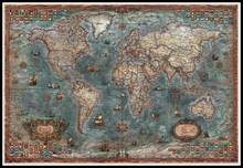 Historical World Map - Counted Cross Stitch Kits - DIY Handmade Needlework for Embroidery 14 ct Cross Stitch Sets DMC Color 2024 - buy cheap