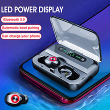 F9 TWS Bluetooth 5,0 6D стерео беспроводные наушники светодиодный дисплей водонепроницаемые IPX7 спортивные наушники с зарядным устройством микрофон для huawei 2024 - купить недорого