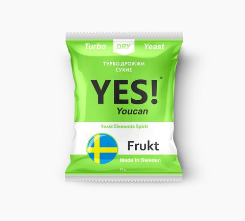 Спиртовые Турбо дрожжи YES! YouCan Frukt, 45 г 2022 - купить недорого