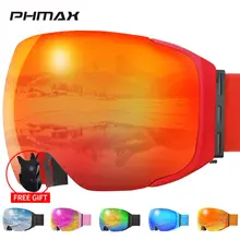 PHMAX Snow Glasses Snowboard Glasses Magnetic Snowmobile Goggles Men'S Ski Goggles Women Snow Ski Snowboard Glasses 2024 - купить недорого