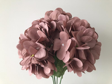 Dusty Rose Artificial Hydrangea Heads Silk Hydrangea Fake Flowers for Wedding Home Party Decoration 2024 - buy cheap