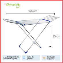 Oryx, folding clothes clothesline, portable clothesline, with wings, measures 168/184/186cm, resistant, white, Tendal, standing, shopkeepers 2024 - buy cheap