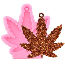 Shiny Maple Leaf Leaves Silicone Molds DIY Truck Key Ring Epoxy Resin Mold Pendant Jewelry Polymer Clay Craft Custom Keychain 2024 - buy cheap