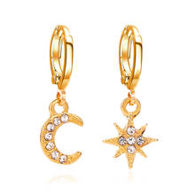 2020 New Arrival Fashion Classic Geometric Women Earrings Asymmetric Earrings of Star and Moon Female Korean Jewelry 2024 - buy cheap