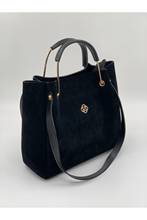 Women's Black Large Suede Bag 2024 - купить недорого