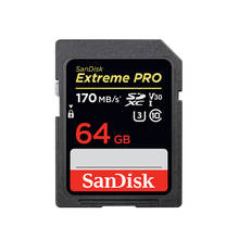 Оригинальный слот для карт памяти Extreme Pro SDHC/SDXC SD Card 64 Гб 128 Гб оперативной памяти, 32 Гб встроенной памяти, C10 U3 V30 UHS-I cartao de memoria флеш-карта для камеры 2024 - купить недорого
